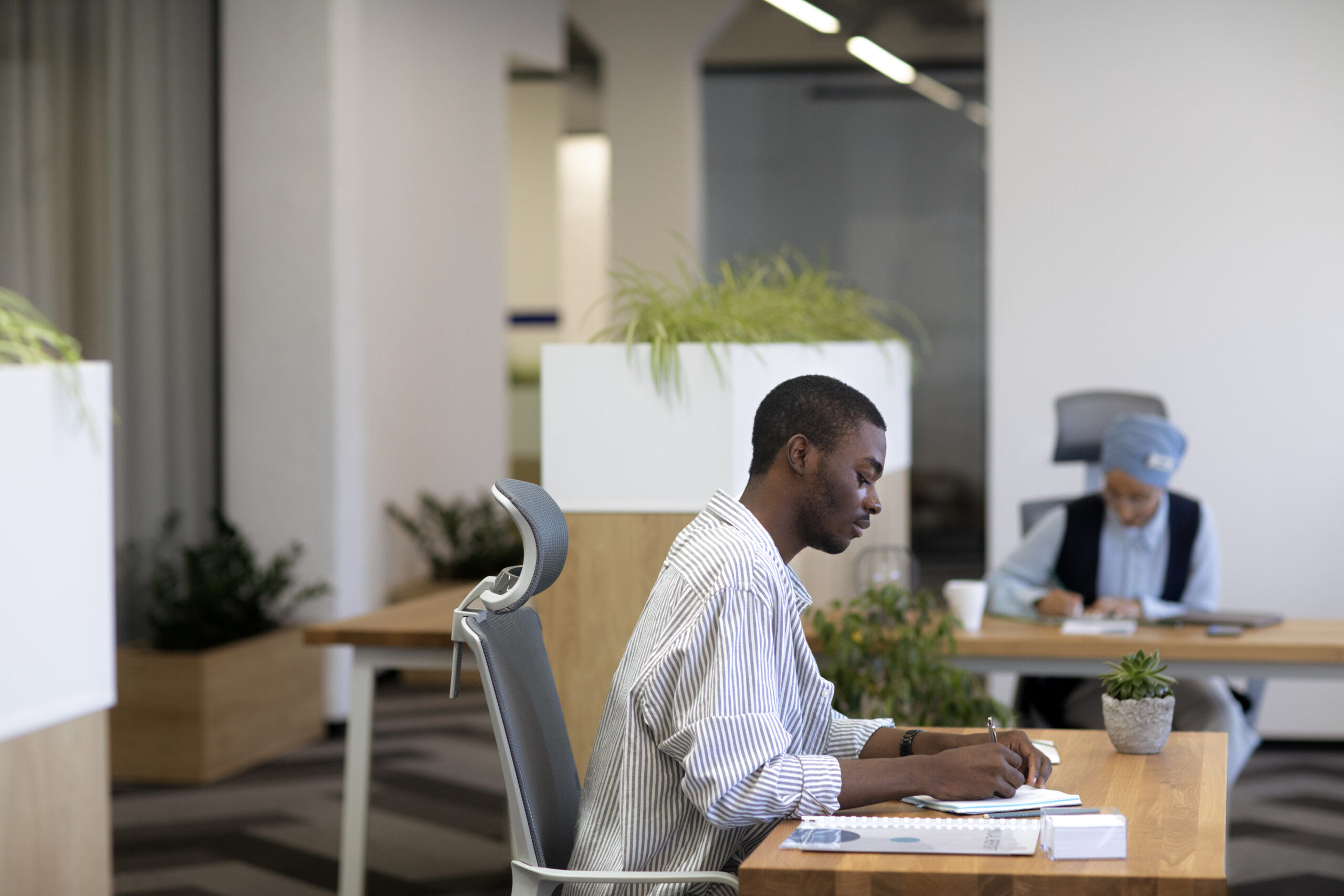 male-employee-his-new-office-job school in ghana